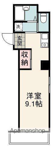 ハイツ浅間通(ワンルーム/3階)の間取り写真