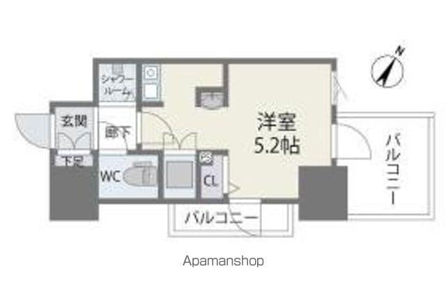 MODERN PALAZZO天神南Ⅱ(ワンルーム/5階)の間取り写真