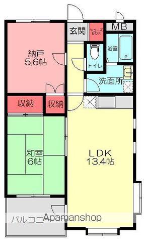 グランシルヴァ(2LDK/2階)の間取り写真