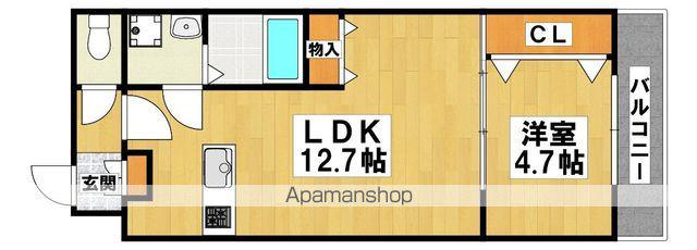 TKアンバーコート浜寺Ⅲ(1LDK/1階)の間取り写真