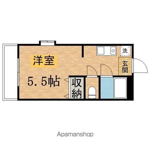 ビューハイツ富士(ワンルーム/4階)の間取り写真