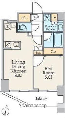 クレストコート中板橋(1LDK/3階)の間取り写真