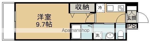 ヒカルサ坂戸(1K/3階)の間取り写真