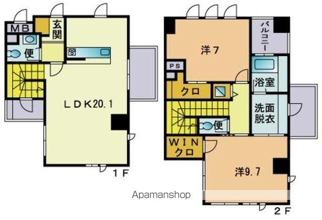 オーシャンタワー(2LDK/6階)の間取り写真