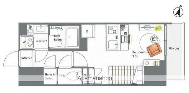 AIFLAT若松河田(ワンルーム/8階)の間取り写真