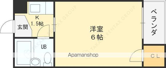 パークサイドフジ1(1K/2階)の間取り写真