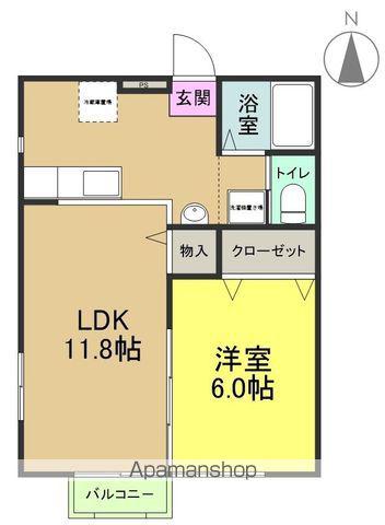 ボナールコート(1LDK/1階)の間取り写真