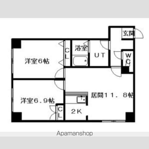 モデュロール(2LDK/3階)の間取り写真