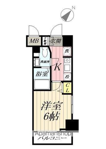 N-STAGE 三郷(1K/11階)の間取り写真