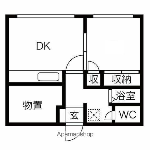 LIBERTIA(1DK/3階)の間取り写真