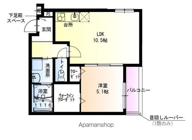 フジパレス百舌鳥駅南5番館(1LDK/2階)の間取り写真