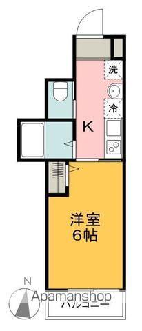 MELDIA元加治(1K/1階)の間取り写真