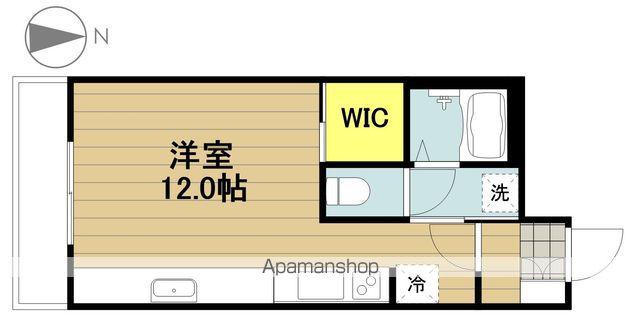 アズールA棟(1K/1階)の間取り写真