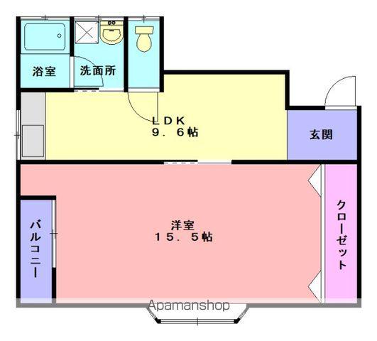 アークプレイス(1LDK/2階)の間取り写真