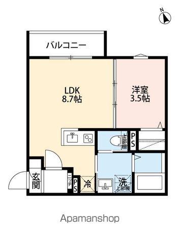 CULLINAN SANTUARIO(1LDK/3階)の間取り写真