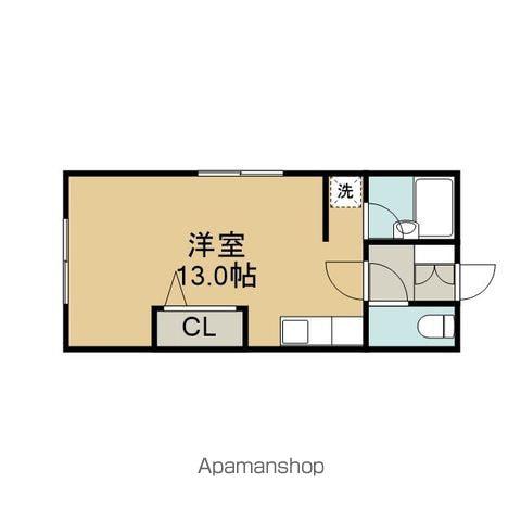 ルノアール(ワンルーム/2階)の間取り写真