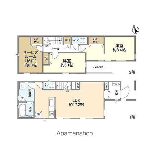 千代田・常磐緩行線 南柏駅 徒歩16分 2階建 築2年(2SLDK)の間取り写真
