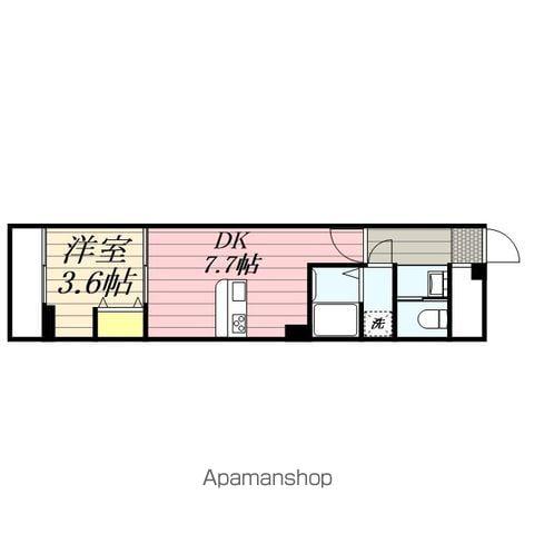 SHELL MAISON(1DK/1階)の間取り写真