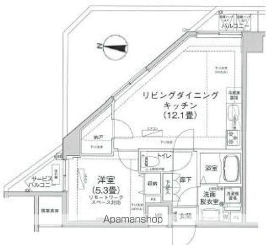 アイルプレミアム押上ノルド(1SLDK/5階)の間取り写真