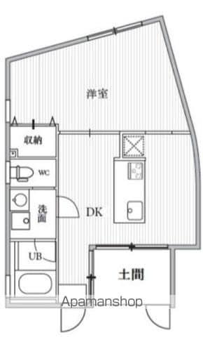 T＇S CUORE BLISS自由が丘(1DK/1階)の間取り写真