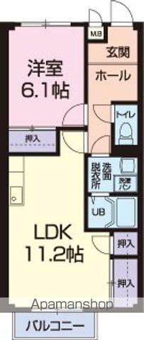 シェロウェンTA1(1LDK/1階)の間取り写真