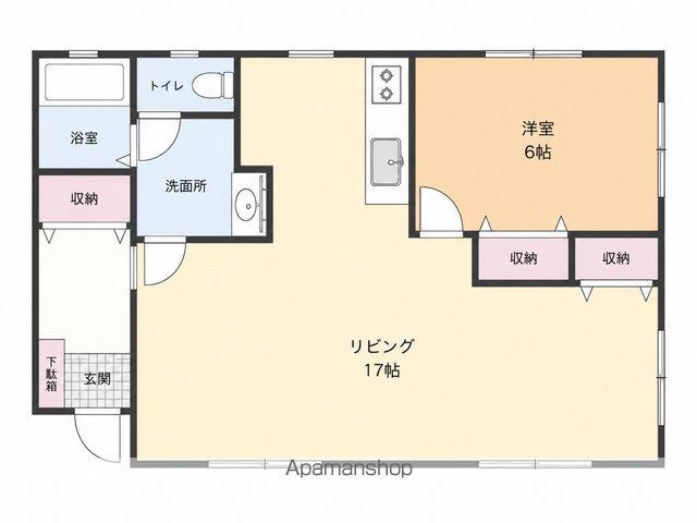 鹿島臨海鉄道 鹿島神宮駅 バス乗車時間：30分 セントラルホテルバス停で下車 徒歩23分 1階建 築26年(1LDK)の間取り写真