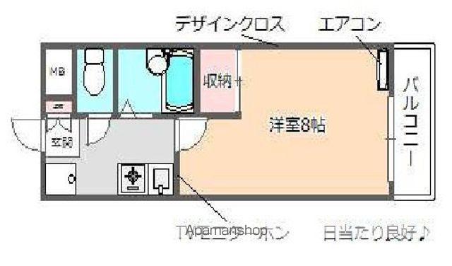 リヴェール牧(1K/1階)の間取り写真