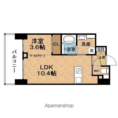 NORDENHEIGHMDOSHIN(1LDK/4階)の間取り写真