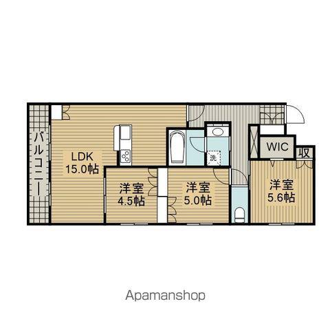 シャルマンおおたかの森(3LDK/2階)の間取り写真