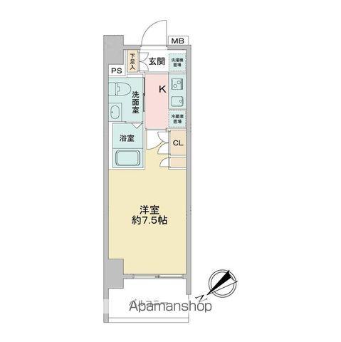 LADOUCEURお花茶屋Ⅰ(1K/2階)の間取り写真
