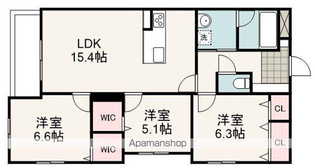 グランスタジオ幸町(3LDK/1階)の間取り写真