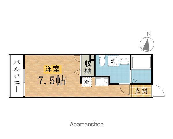 BRILLER AGE(ワンルーム/1階)の間取り写真