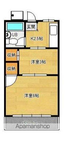 ワイズコーポラス(2K/1階)の間取り写真