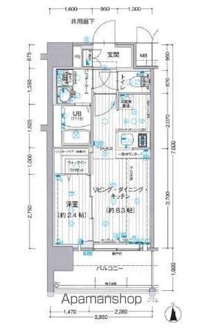 エスリード志賀本通ザ・フロント(1LDK/10階)の間取り写真