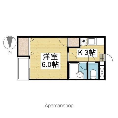 ジョイフル今市(1K/2階)の間取り写真