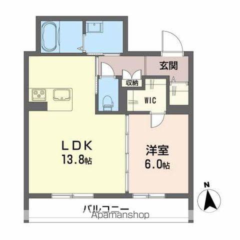 グランデュオ ウエスト(1LDK/2階)の間取り写真