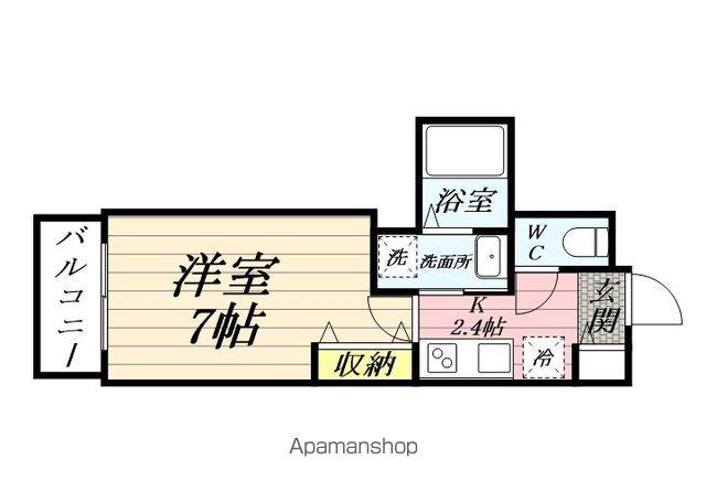 エスコートアイ(1K/3階)の間取り写真