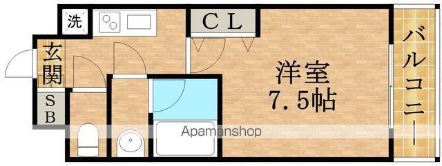 CITY SPIRE西中島(1K/5階)の間取り写真