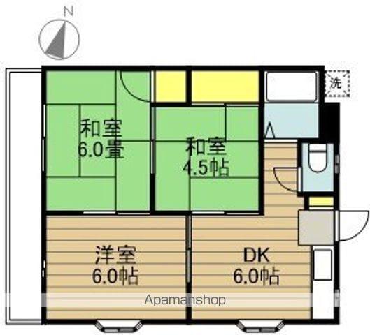 ニュータケヤハウス(3DK/3階)の間取り写真