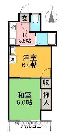 メゾン東邦Ⅴ(2K/3階)の間取り写真