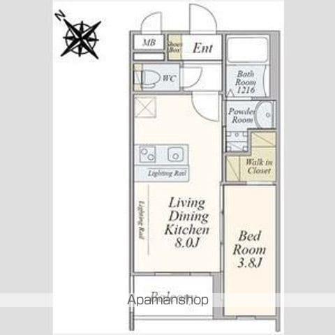 PLUS A HAKATA MODERNO(1LDK/5階)の間取り写真