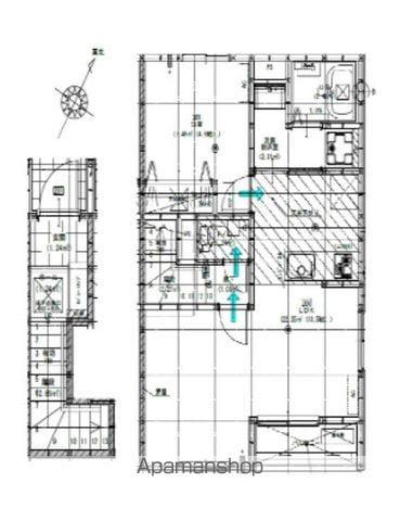 リーブルファイン柏南逆井(1LDK/2階)の間取り写真