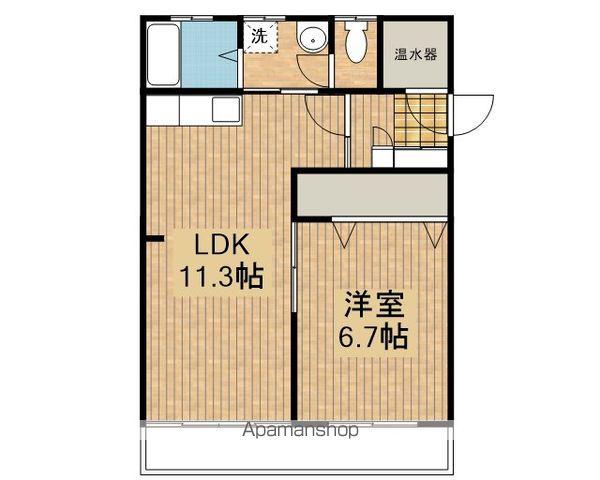 新田サンハイツ(1LDK/2階)の間取り写真