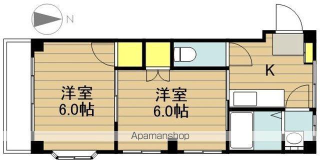 モンシェリー(2K/3階)の間取り写真