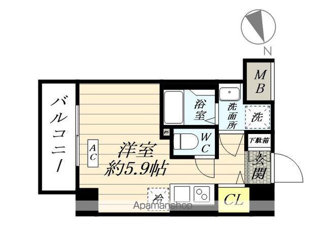 レグラス横濱保土ヶ谷(ワンルーム/3階)の間取り写真