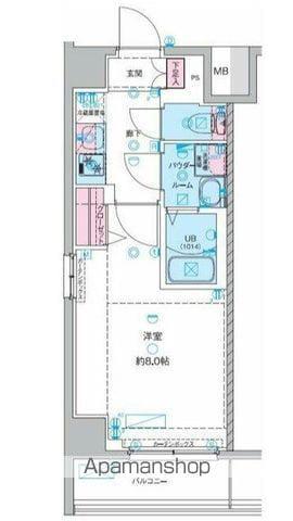 GENOVIA青砥Ⅱ(1K/1階)の間取り写真