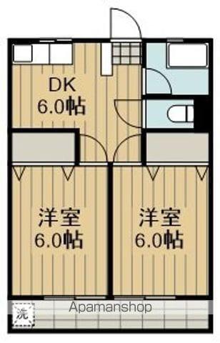 グリーン武蔵野台(2DK/1階)の間取り写真