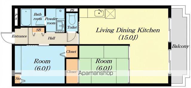 エクセルコート(2LDK/2階)の間取り写真