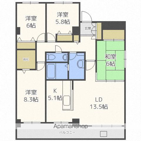 クリオ行啓通参番館(4LDK/10階)の間取り写真