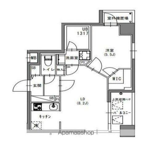 S-RESIDENCE押上BLOSSOM(1LDK/7階)の間取り写真